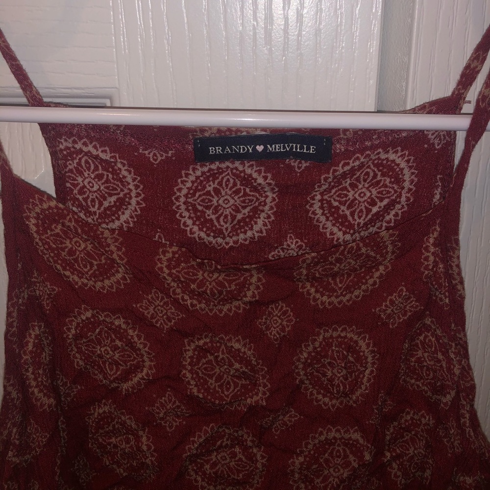 Red and gold brandy Melville slinky tank